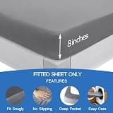 Stretchable Jersey Knit Queen Sleeper Sofa Fitted Sheet with 8-Inch Pocket