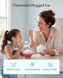 Euhomy 44 lbs Countertop Sonic Pellet Ice Maker Machine with Self-Cleaning Function