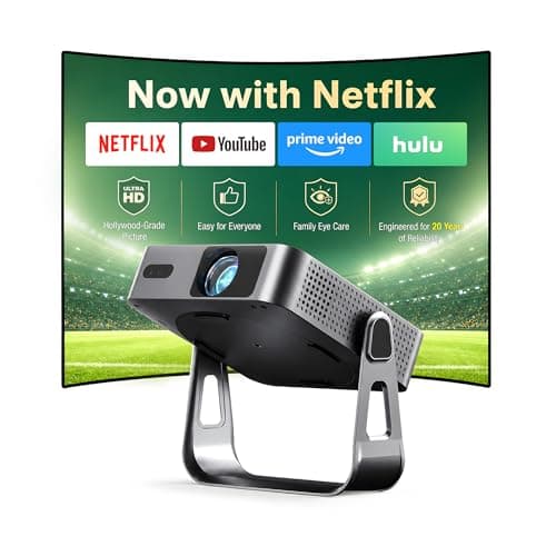 VOPLLS 1.81-Inch Ultra-Thin Smart Mini Projector with Native 1080P and Auto-Focus