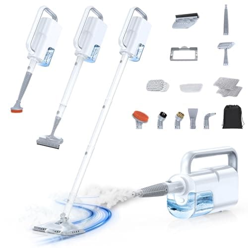 LABIGO 10-in-1 Multi-Surface Steam Mop with Detachable Handheld Steamer