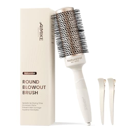 AIMIKE NaturaVol Medium Titanium Ceramic Round Brush for Fine Hair - 1.7 Inch