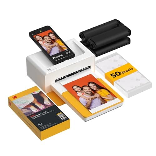 KODAK Dock Plus 4PASS Dye-Sublimation 4x6 Instant Smartphone Photo Printer
