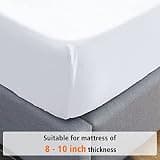 Lirex 300-Thread Count Soft Breathable Cotton Full Fitted Sheet for 8-Inch Bed