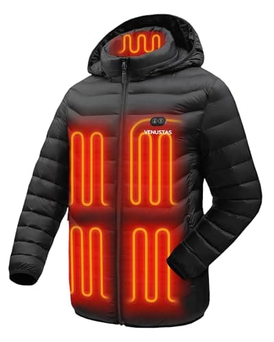 Venustas Unisex Dual-Control Water-Resistant Heated Jacket with Battery