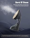 Beautural 1200W 2-in-1 Portable Handheld Garment Steamer with Ceramic Iron