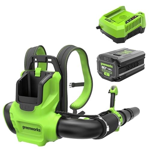 Greenworks 80V Brushless Cordless Backpack Leaf Blower with 4.0Ah Battery