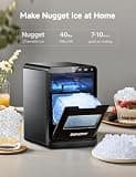 Euhomy 40 lbs Countertop Pebble Ice Maker Machine with Auto Self-Cleaning Cycle