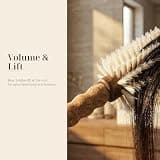 TRENFI Natural Boar Bristle Wood Round Hair Brush for Fine Hair - 2.75 Inch