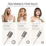 AIMIKE NaturaVol Medium Titanium Ceramic Round Brush for Fine Hair - 1.7 Inch