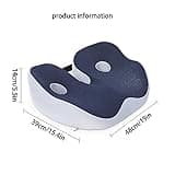 Janemiri High-Density Memory Foam Seat Cushion with Targeted Piriformis Relief