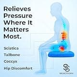SelectSoma Double-Thick Therapeutic Honeycomb Gel Seat Cushion for Better Airflow