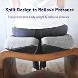 Cushion Lab Patented Pressure Relief Ergonomic Charcoal Memory Foam Seat Cushion