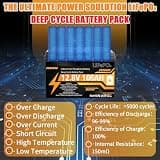 12V 100Ah LiFePO4 Group 31 Deep Cycle Marine Battery with Smart 100A BMS