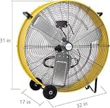 BILT HARD 30-Inch High Velocity Heavy-Duty Industrial Drum Fan, 13000 CFM
