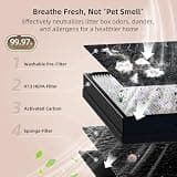 Uahpet H13 HEPA Air Purifier with PM2.5 Sensor for Pet Dander and Smoke
