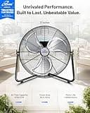 iLIVING 20-Inch Heavy-Duty Floor & Wall Mount Industrial Fan, 5750 CFM