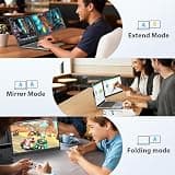 APILDELLA 14-Inch Full HD HDR Dual Laptop Screen Extender With Speakers