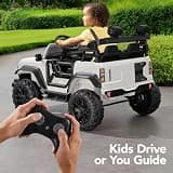 Nitoess Licensed Chevrolet Colorado 24V 4WD Kids Electric Police Cruiser