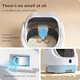 Ellenpent Open-Top Smart Automatic Litter Box with Litter Saver and Safety Sensors