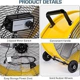 BILT HARD 30-Inch High Velocity Heavy-Duty Industrial Drum Fan, 13000 CFM