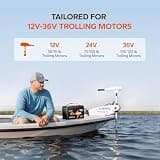 LiTime 12V 100Ah Trolling Motor LiFePO4 Deep Cycle Marine Battery, Group 31
