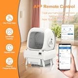FRCFRC Slim Profile Self-Cleaning Automatic Cat Litter Box with App Control Function