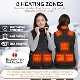 KOVNLO Women's Slim Fit 5-in-1 Smart Controller Heated Vest (No Battery)