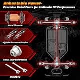 1:16 Scale All Terrain 40KPH 4WD Electric Off-Road Monster Truck With Metal Chassis