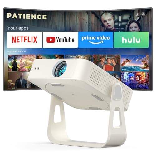 XuanPad Smart Mini Projector with 360-Degree Stand, Native 1080P and Auto-Focus