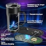 LEGARDLILIU Smart Self-Heating Coffee Mug with Wireless Charging Coaster (18oz)