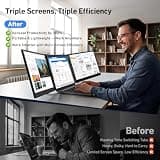 Vixtan 14-Inch Full HD 100% sRGB Triple Laptop Screen Extender System