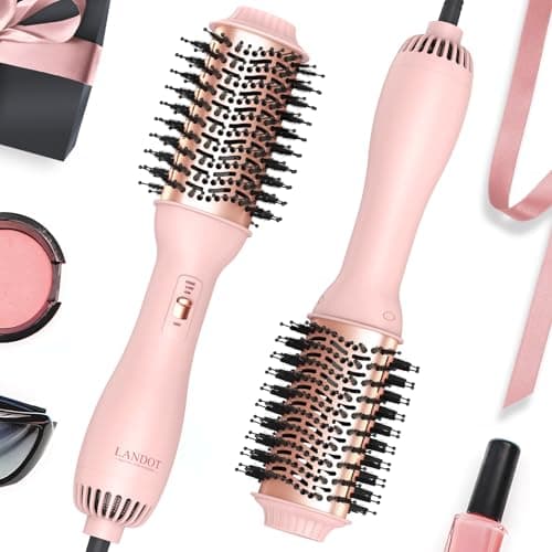 LANDOT One-Step Hair Blow Dryer Oval Brush with Titanium Barrel - 1000W