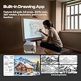 Caydo P3 Native 1080P Art Projector with Auto-Focus and Exclusive Drawing App