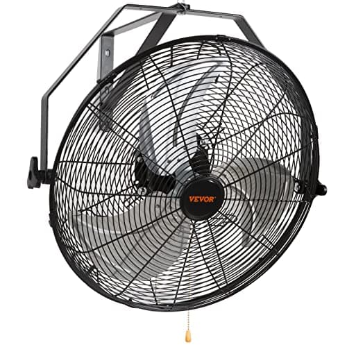 VEVOR 18-Inch Waterproof Wall Mount Industrial Fan, 4150 CFM, IP44 Rated