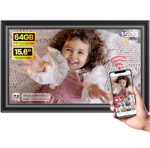 Frameo 15.6-Inch Large Electronic Wi-Fi Digital Photo Frame 64GB Memory