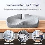 Cushion Lab Patented Pressure Relief Ergonomic Charcoal Memory Foam Seat Cushion