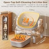 Hazrela Mini-E Ultra-Compact Smart Automatic Cat Litter Box with Health Monitoring