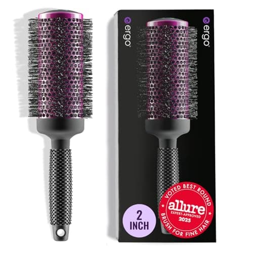 ERGO Super Gentle Ceramic Round Brush for Delicate Hair - 2 Inch (ERG53)