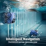 ABNEMEN Cordless Robotic Pool Cleaner with Sonar Mapping and Wall Climbing