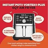 Instant Pot Vortex Plus 6-in-1 Air Fryer with Digital Controls, 6-Quart