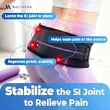 MALT GOODS Widened 5.9-Inch SI Joint Pelvic Belt with 3D Massage Pads