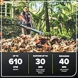 Greenworks 80V 610 CFM Cordless Brushless Backpack Leaf Blower, Bare Tool Only