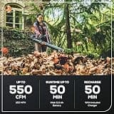 Greenworks 60V 550 CFM Cordless Brushless Backpack Leaf Blower with 5.0Ah Battery